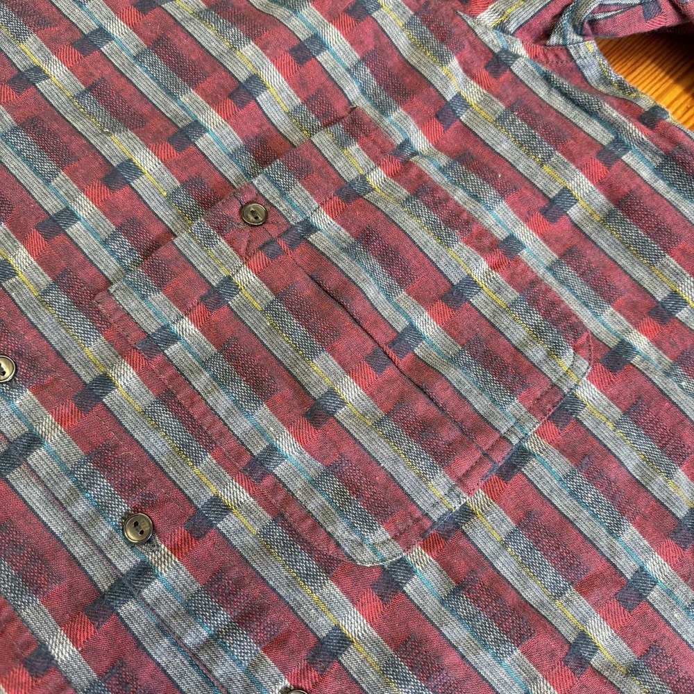 Vintage Levi Strauss Sutter Creek Cotton Flannel Plaid Button Up Shirt Large Red - Picture 6 of 13